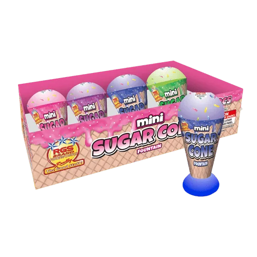Mini Sugar Cones - 4 pack fireworks at Mauckport Fireworks